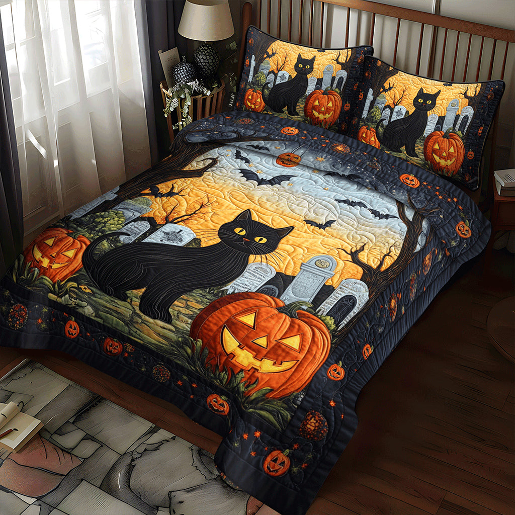 Spooky Pug Quilted Blanket NCU0DV305
