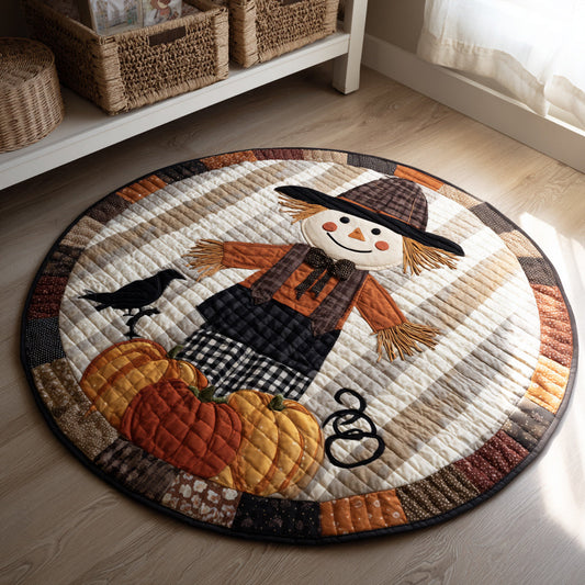 Spooky Scarecrow Quilted Round Mat NCU0HH058