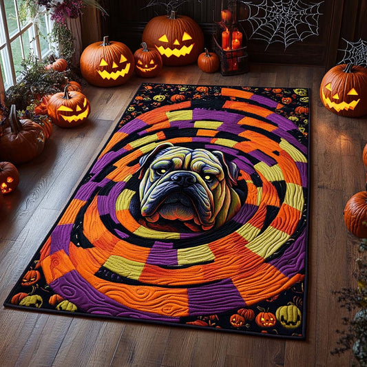 Spooky Spiral Bulldog Area Rug NCU0XD748