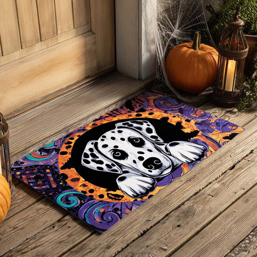 Spooky Swirl Dalmatian Doormat NCU0XD814