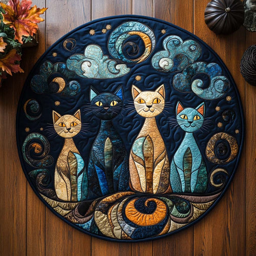 Spooky Twins Quilted Round Mat NCU0XD289