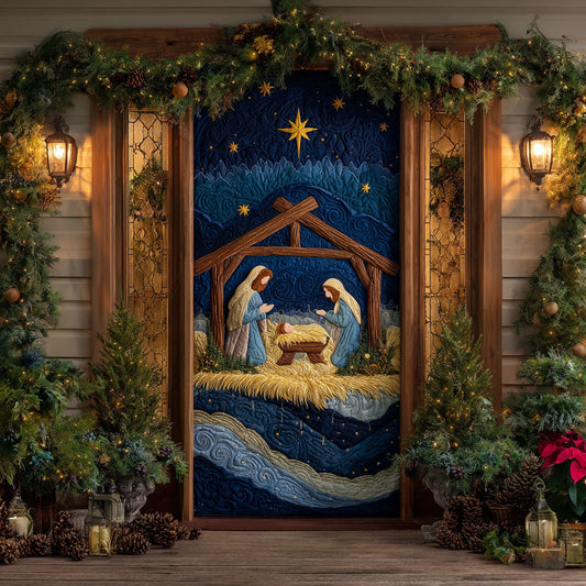 Star of Hope Quilted Door Cover NCU0TV1005