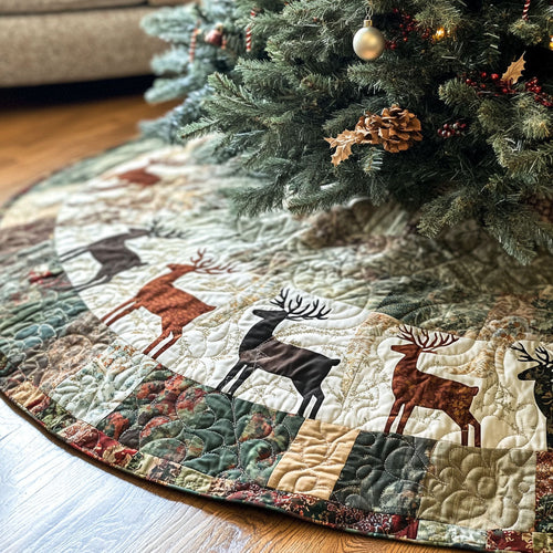 Starlit Serenade Quilted Christmas Tree Skirt NCU0PT2386