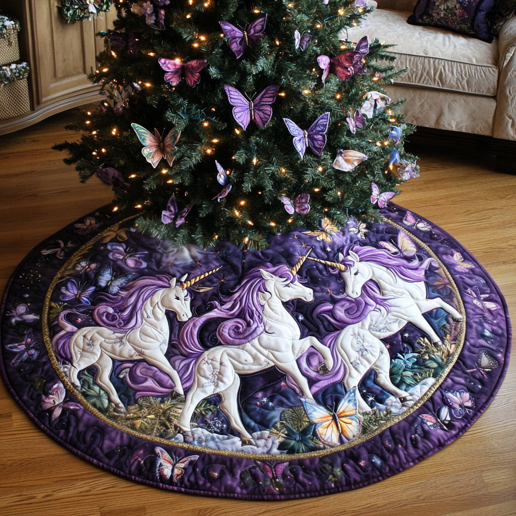 Starlit Steeds Christmas Quilted Tree Skirt NCU0DV2268