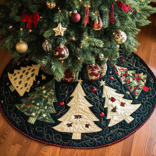 Starry Eve Christmas Quilted Tree Skirt NCU0NT10508