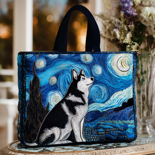 Starry Husky Quilted Tote Bag NCU0NT9097