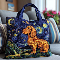 Starry Night Dachshund Quilted Tote Bag NCU0NT8798