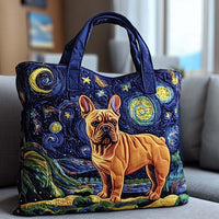 Starry Night French Bulldog Quilted Tote Bag NCU0NT8798