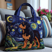 Starry Night Rottweiler Quilted Tote Bag NCU0NT8798