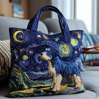Starry Night Schnauzer Quilted Tote Bag NCU0NT8798