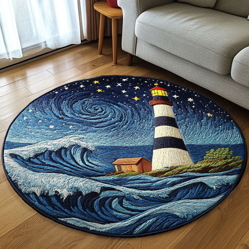Starry Waves Quilted Round Mat NCU0NT5471