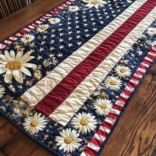 Stitched in Freedom Quilted Table Runner NCU0PT4821