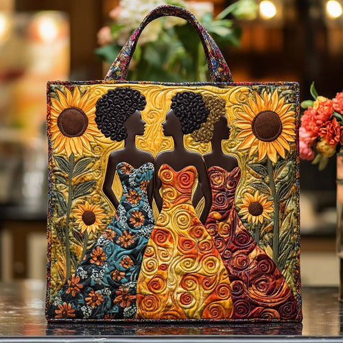 Strong Melanin Vibes Quilted Tote Bag NCU0NT8759