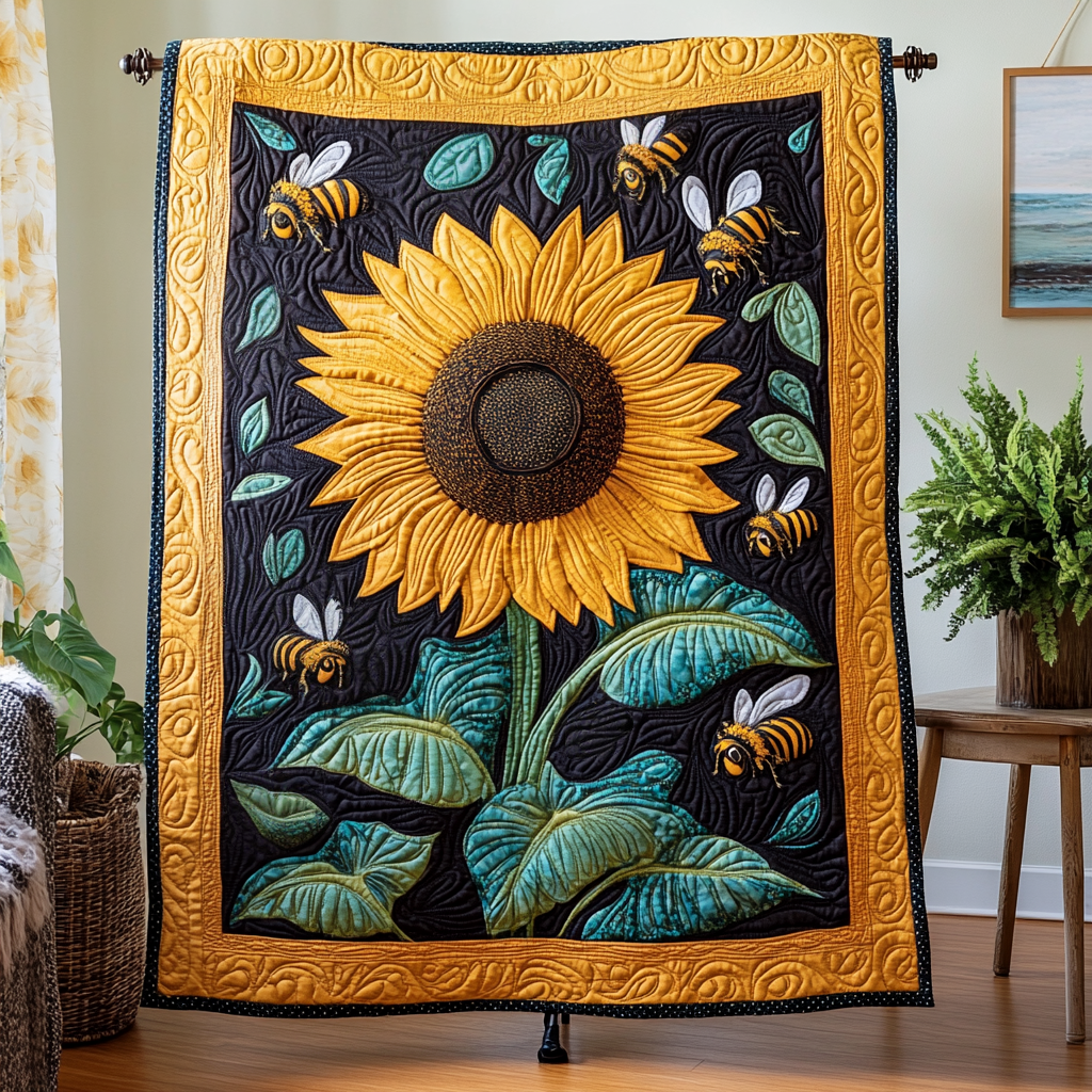 Sun Petals Quilted Blanket NCU0VH139 Vantique