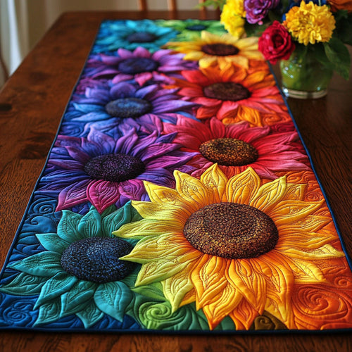 Sunburst Garden Quilted Table Runner NCU0NT5663