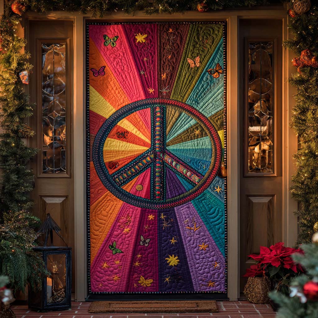 Sunburst Peace Quilted Door Cover NCU0XD1621
