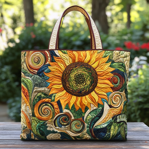 Sunflower Garden Quilted Tote Bag NCU0DK9189