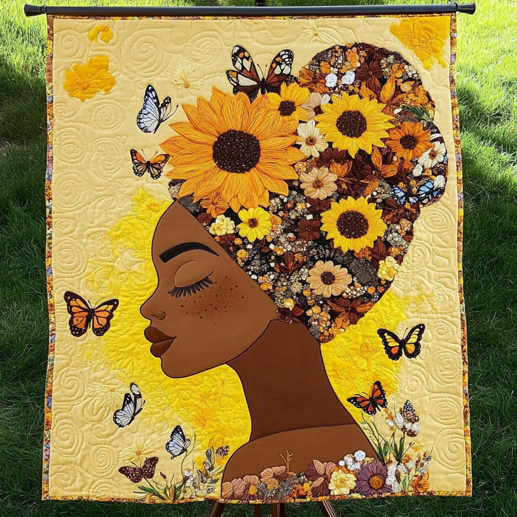 Night Sunflower Cat CW2212030CL Quilted Headboard Slipcover main image 0