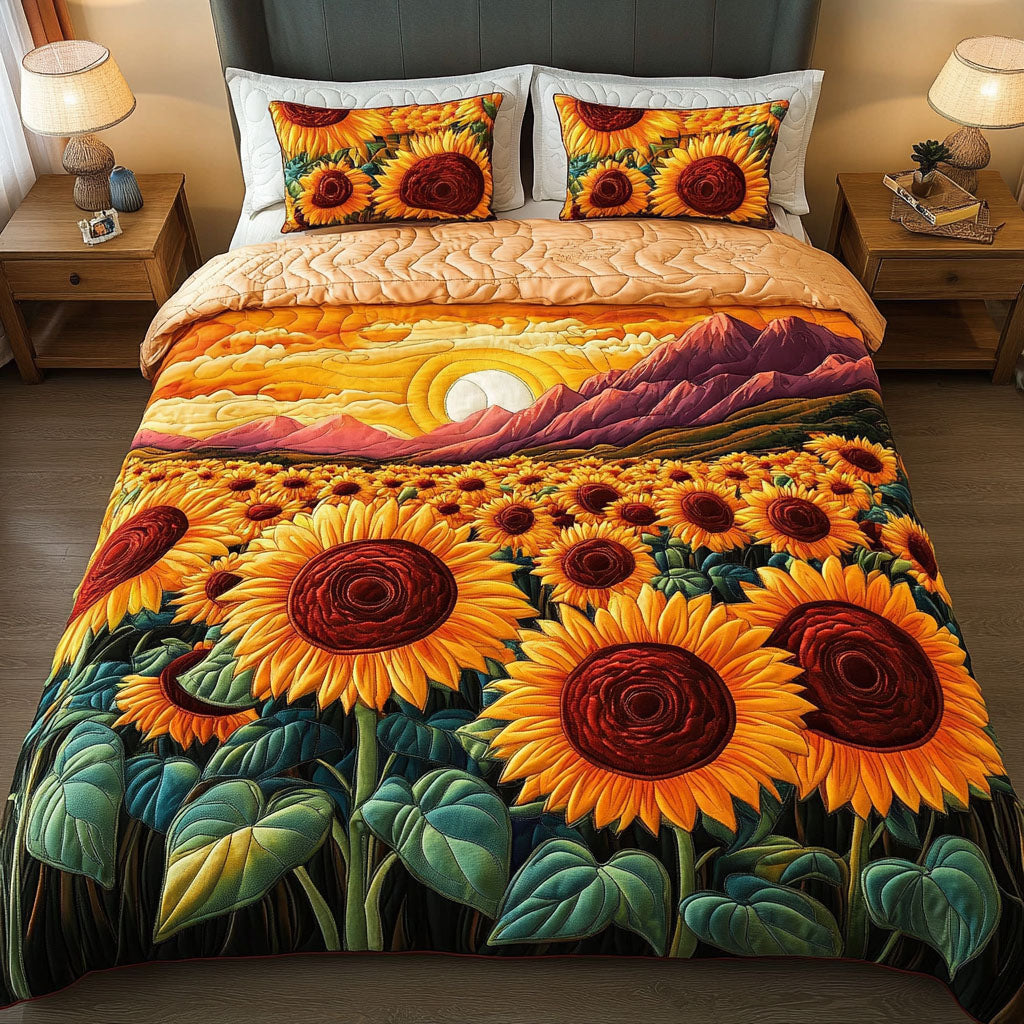 Sunflower Kitten Quilted Blanket NCU0DQQ0813 main image 0