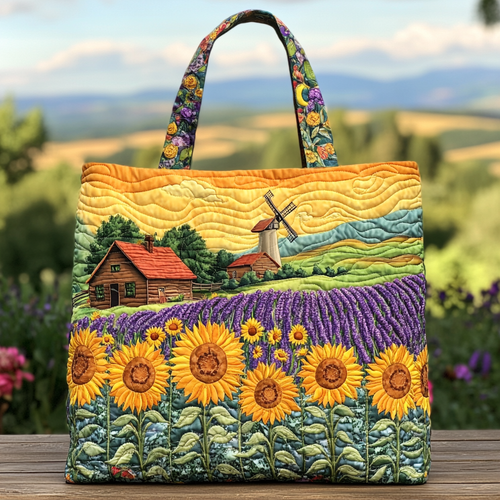 Sunflower Mood Quilted Tote Bag NCU0DK9193