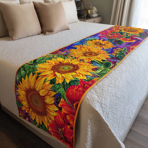Sunflower Touch Quilted Bed Runner NCU0DK9198