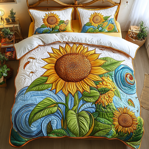 Sunlit Charm 3-Piece Quilted Bedding Set NCU0DK3533