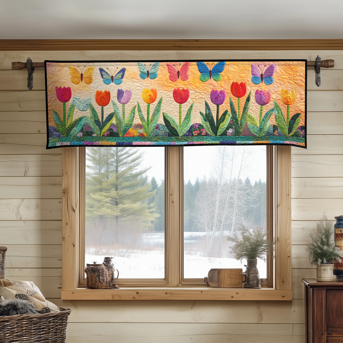 Sunlit Petals Quilted Valance NCU0VH3781