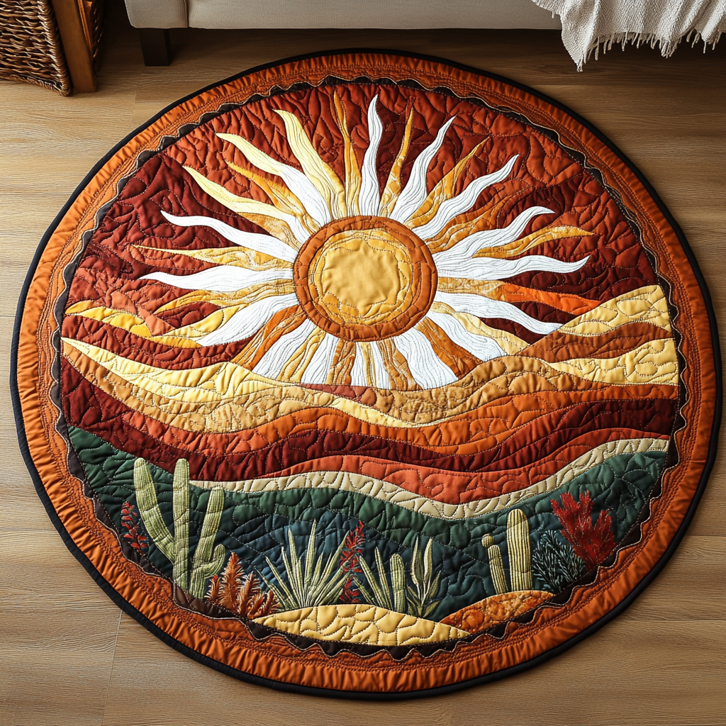 Sunlit Trails Quilted Round Mat NCU0VH3040
