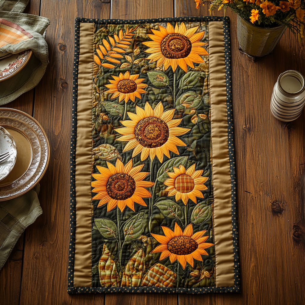 Sunlit Whispers Quilted Table Runner NCU0DV3455 – Vantique