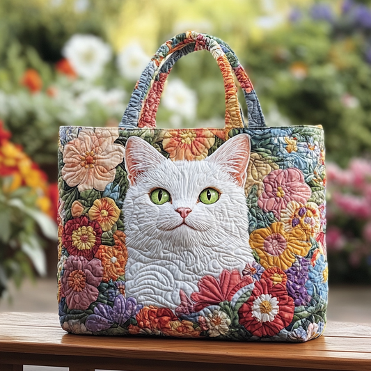 Sunny Cat Quilted Tote Bag NCU0DK9391