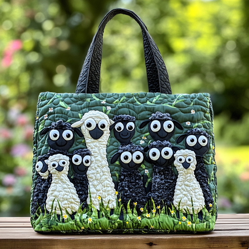 Sunny Sheep Quilted Tote Bag NCU0DK9561