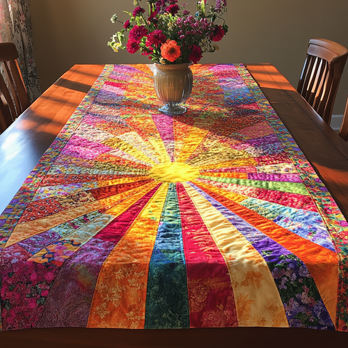 Sunrise Bloom Quilted Table Runner NCU0VL1669