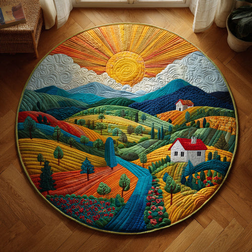 Sunrise Farm Quilted Round Mat NCU0TV054