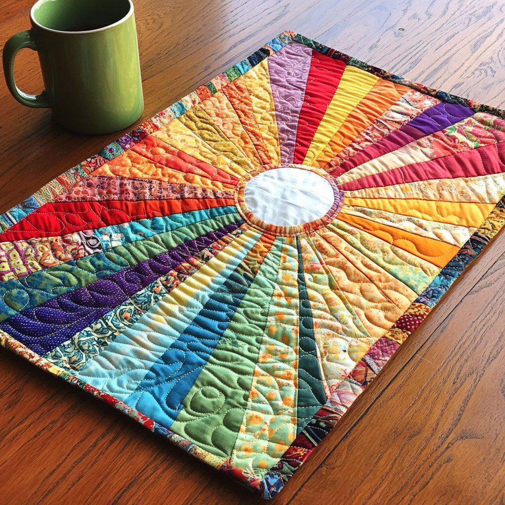 Sunburst Bloom Quilted Placemat NCU0DV570