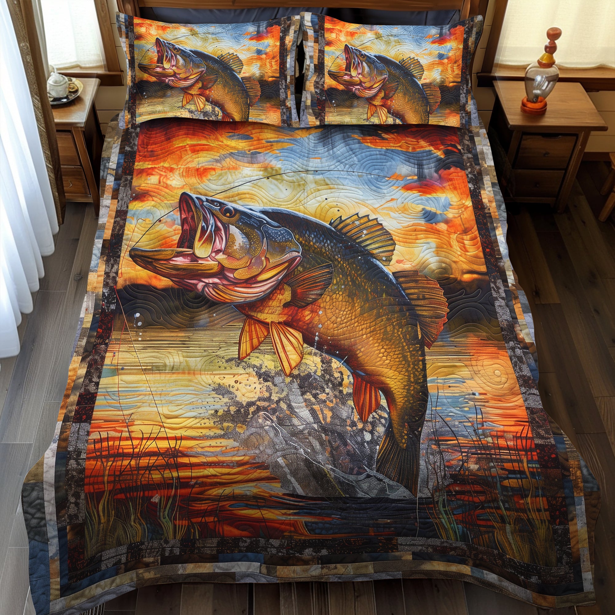 Sunset Breeze 3-Piece Quilted Bedding Set NCU0NVH266