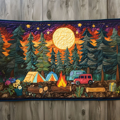 Sunset Camp Glow Quilted Table Runner NCU0NT5093