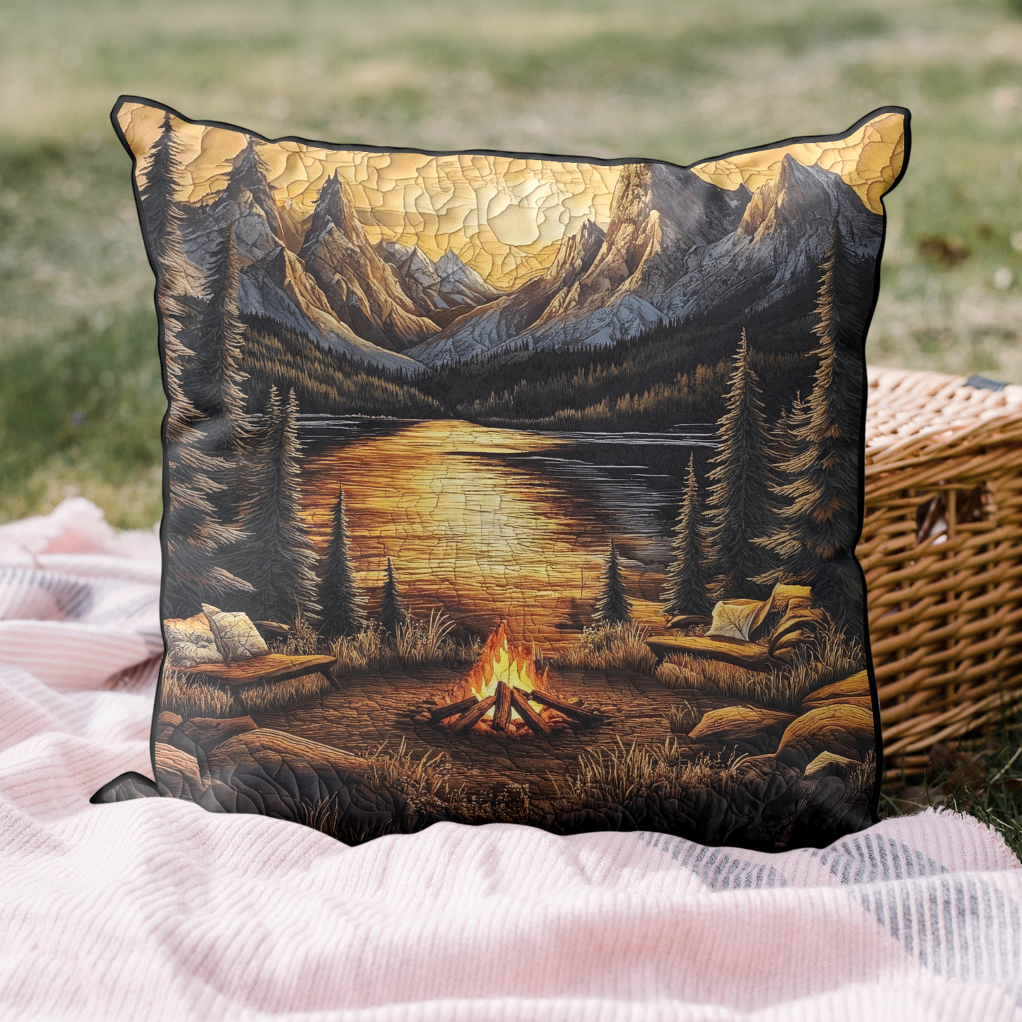 Sunset Camp Quilted Pillow Case NCU0DK5693