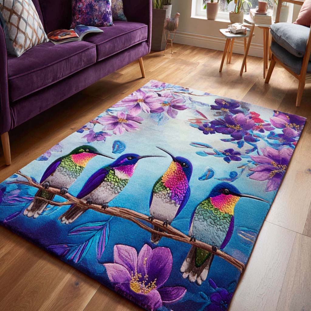 Sunset Hummingbird Area Rug NCU0NT10074