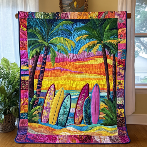 Sunset Surfboards Quilted Blanket NCU0VL2699