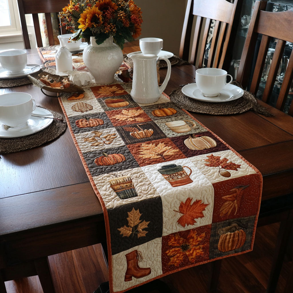 Sunset Faces Quilted Table Runner NCU0PTT375