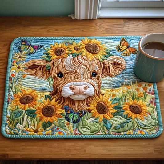 Sunshine Crown Cow Quilted Placemat NCU0NT4355