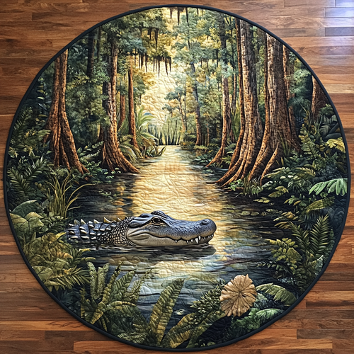 Swamp Shadows Quilted Round Mat NCU0DV5506