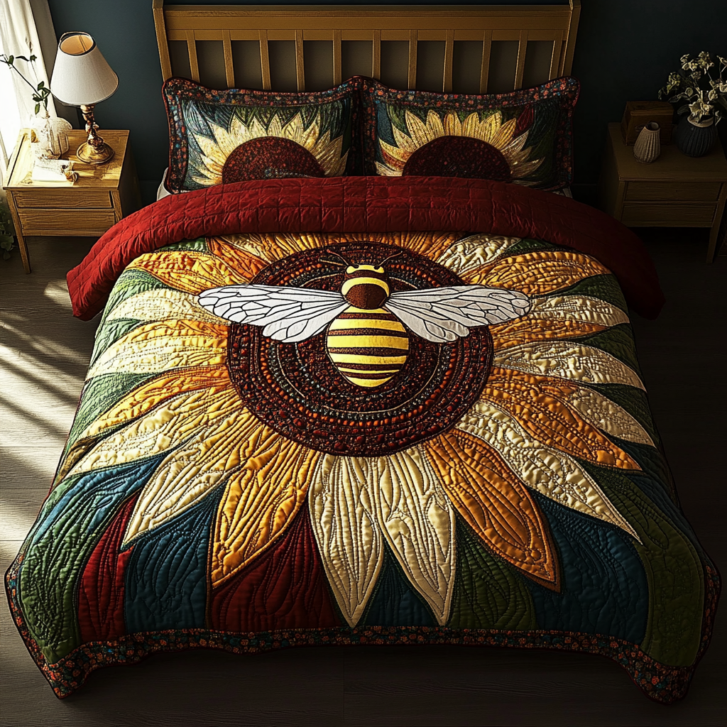 Sweet Nectar 3Piece Quilted Bedding Set NCU0DK3652 Vantique