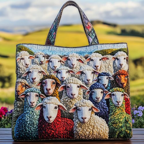 Sweet Sheep Quilted Tote Bag NCU0DK9565