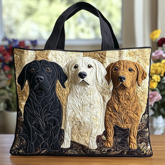 Tail-Wagging Trio Quilted Tote Bag NCU0PT9065
