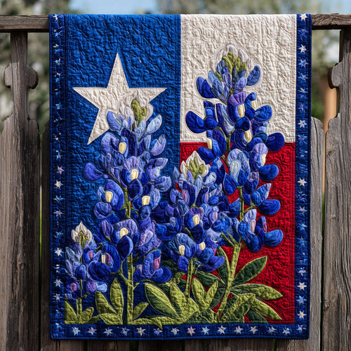 Texas Bluebonnet Pride Quilted Blanket NCU0TV102
