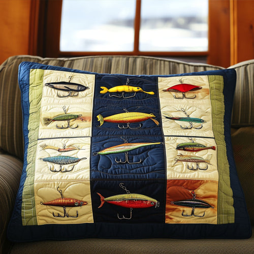 Fishing Adventure Quilted Bedding Pillow Case NCU0PT6163