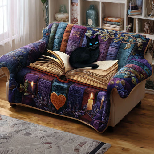 The Arcane Cat Quilted Sofa Cover NCU0PT9950
