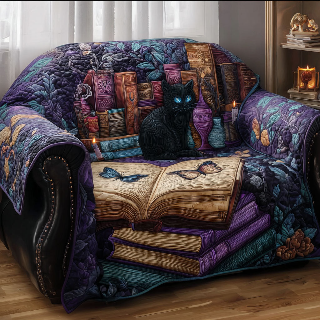 The Cat Chronicle Quilted Sofa Cover NCU0PT9951