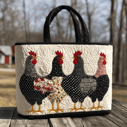 The Dotty Flock Quilted Tote Bag NCU0TH2819